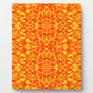 Abstraktes Fraktal in Rot und Orange Fotoplatte
