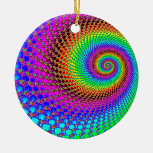Abstraktes Fraktal Keramikornament (Vorne)