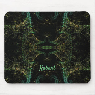 Abstraktes Fraktal Mit Monogramm Maus-Pad Mousepad