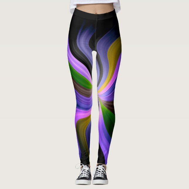 Abstraktes Fraktal Muster Nr. 4 Leggings (Vorderseite)