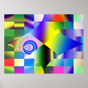 Abstraktes Fraktal Poster drucken
