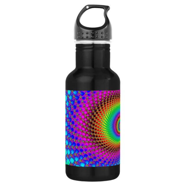 Abstraktes Fraktal Trinkflasche (Vorderseite)