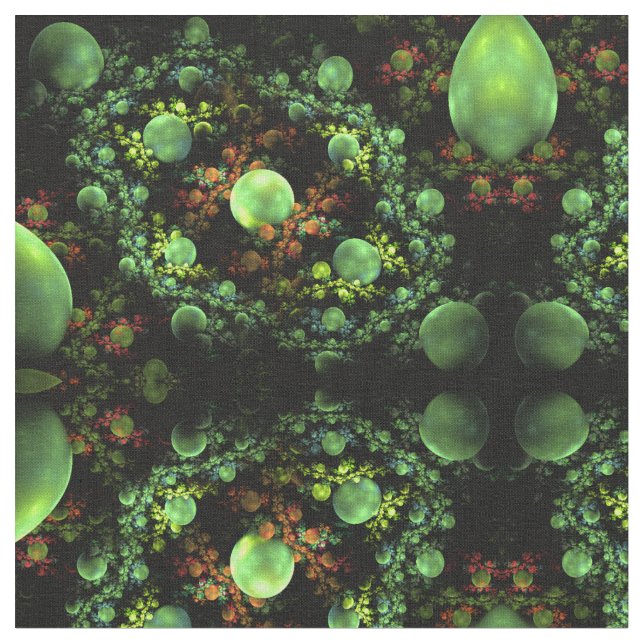 Abstraktes Fraktal-Waldgewebe Stoff (Nahaufnahme)