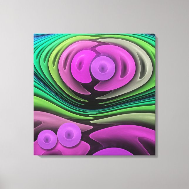 Abstraktes Fraktal Wallart Leinwanddruck (Vorderseite)