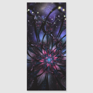 Abstraktes fraktales Blumendesign.  Magnetkarte