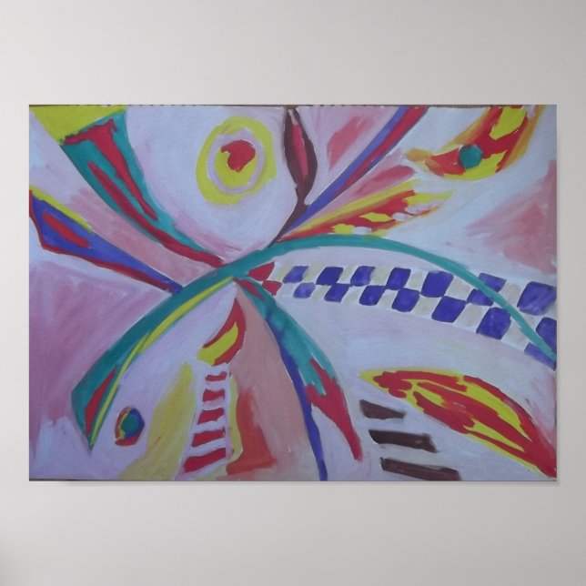 Abstraktes französisches Poster von Raphael С Anos (Vorne)