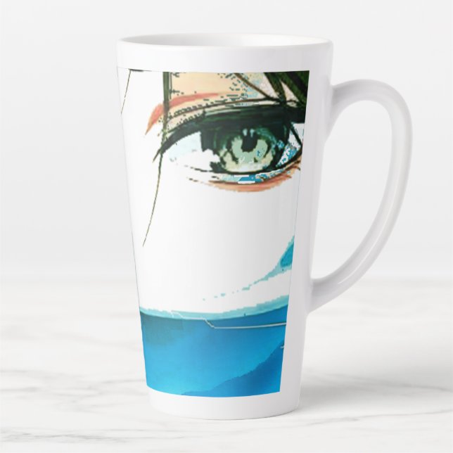 abstraktes Frauengesicht Milchtasse (Rechts)