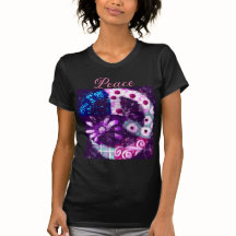 Abstraktes Friedenszeichen Hippie Art Pink Lila