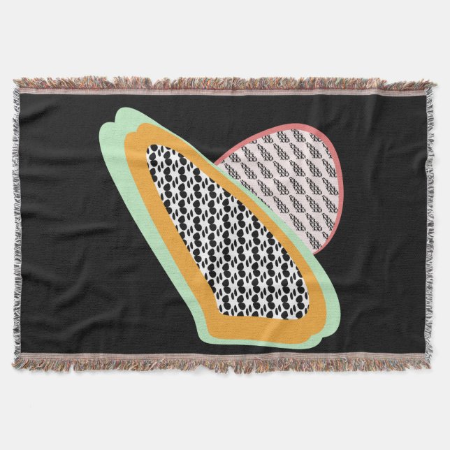 Abstraktes Frucht Papaya Dragonfruit-Muster Decke (Vorderseite)