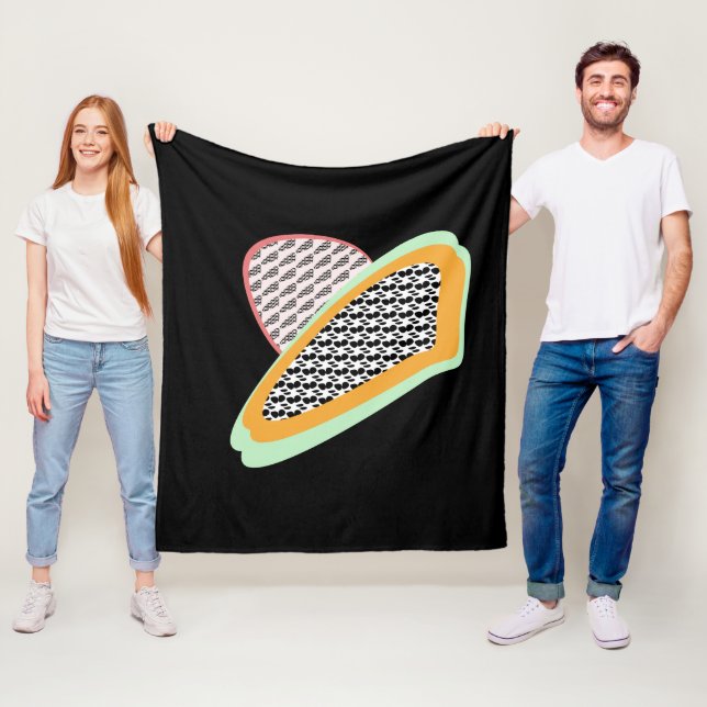 Abstraktes Frucht Papaya Dragonfruit-Muster Fleecedecke (Beispiel)