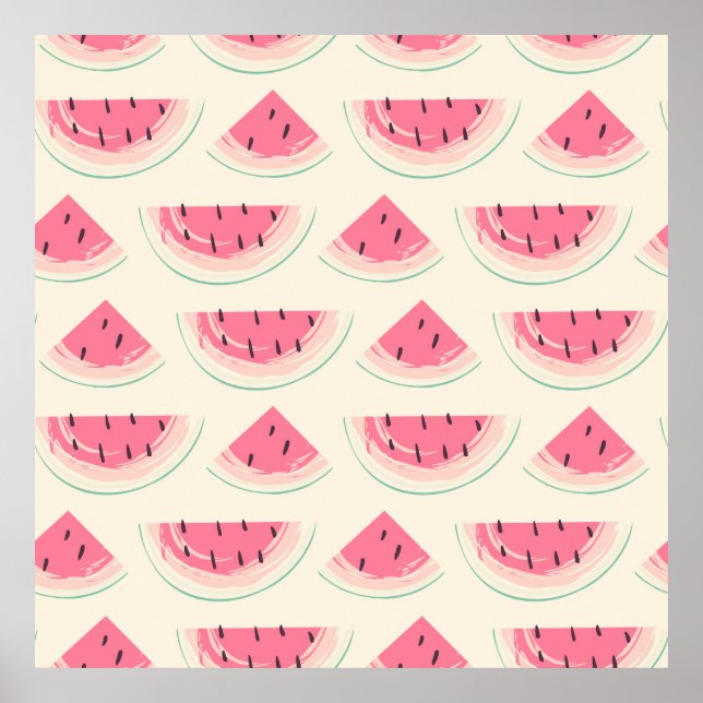 Abstraktes Fruchtmuster kreativ farbig Poster (Vorne)