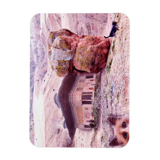 Abstraktes Funny Collage 3"x4" Foto Magnet (Vertikal)