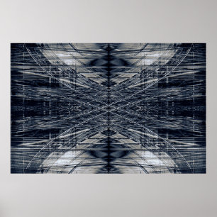 Abstraktes futuristisches Muster Poster
