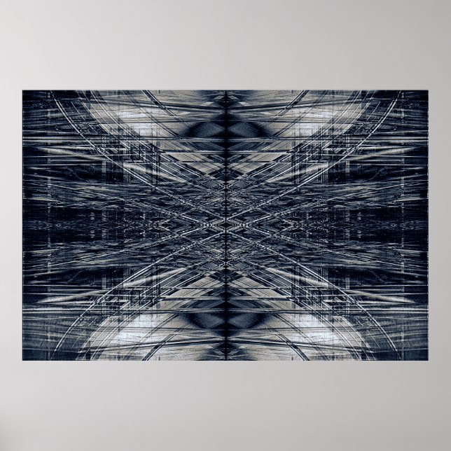 Abstraktes futuristisches Muster Poster (Vorne)