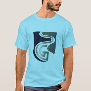 Abstraktes G-Buchstabe Modernes Minimalistisches T T-Shirt