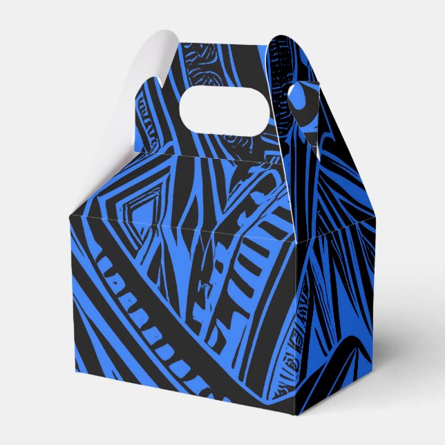 Abstraktes Gabel für die schwarzen und blauen Stäm Geschenkschachtel (Vorderseite)