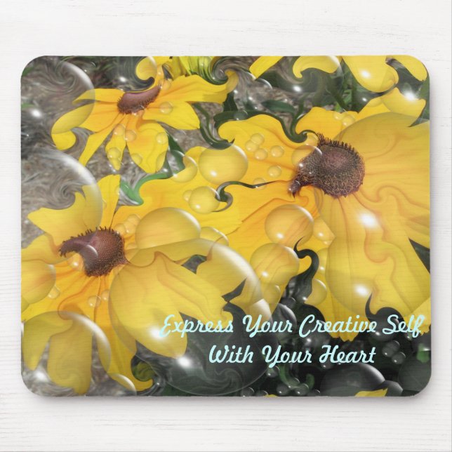 Abstraktes Gänseblümchen Mousepad (Vorne)