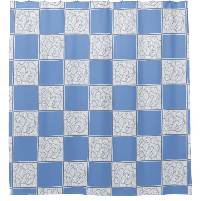 Abstraktes Garnwirbeldesign - Farbe Duschvorhang (Vorderseite)