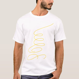 Abstraktes gelbes Wirbel-Minimalist-Grafik-T-Shirt T-Shirt