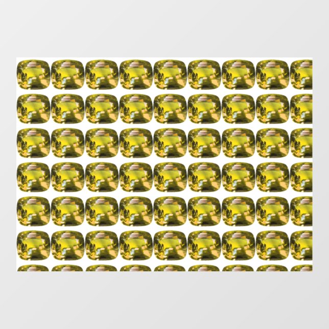 Abstraktes Gelbmuster Fensteraufkleber (Blatt)