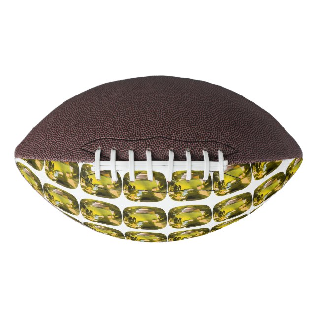 Abstraktes Gelbmuster Football (Vorderseite)