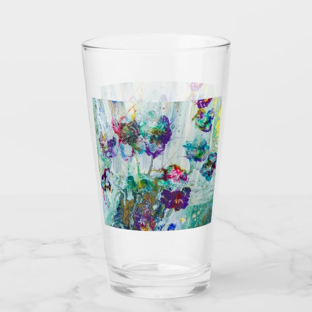 Abstraktes Gemälde aus Hummingvogelgarten Glas (Vorderseite)