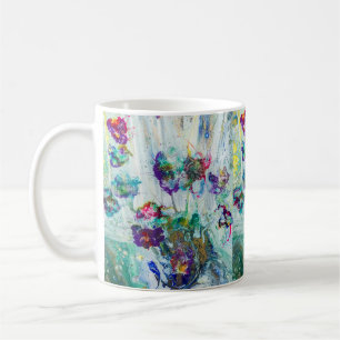 Abstraktes Gemälde aus Hummingvogelgarten Kaffeetasse