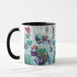 Abstraktes Gemälde aus Hummingvogelgarten Tasse