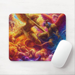 Abstraktes Gemälde im Himmelskonflikt Mousepad