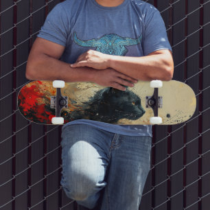 Abstraktes Gemälde Skateboard