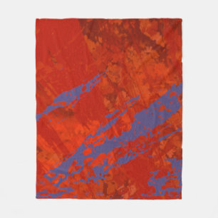 Abstraktes Gemälde. Tinten-Handbild. Moderne Kunst Fleecedecke