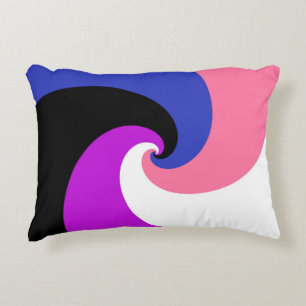Abstraktes Genderfluid-Stolzflagge Dekokissen