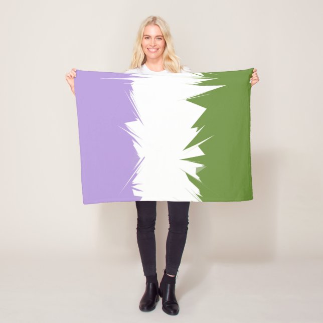 Abstraktes Genderqueer-Stolperflagge Fleecedecke (Beispiel)