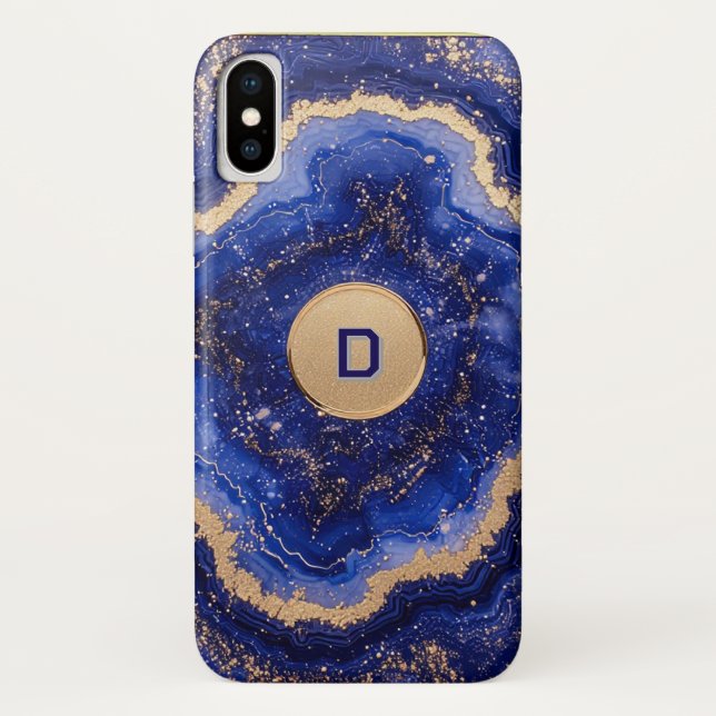 Abstraktes Geoddesign mit Rose Gold Akzenten Case-Mate iPhone Hülle (Rückseite)