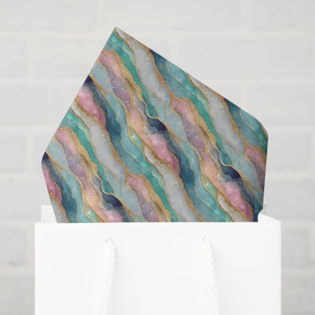 Abstraktes Geode-Muster Seidenpapier (Geschenktüte)