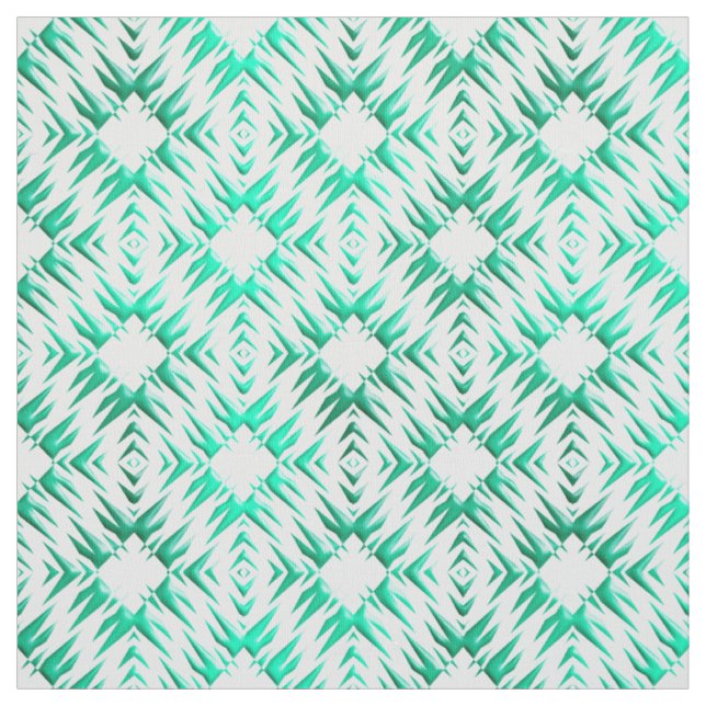 Abstraktes geometrisches aquamarines Muster Stoff (Muster)