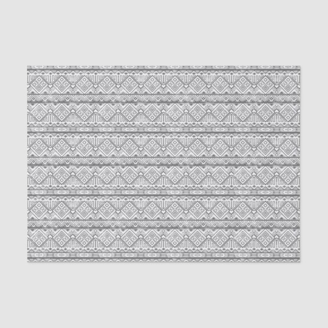 Abstraktes geometrisches aztekisches Muster 2 Seidenpapier (Vorderseite)