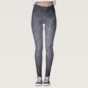 Abstraktes geometrisches Bild auf attraktivem dunk Leggings