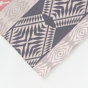Abstraktes geometrisches boho Artmuster Fleecedecke