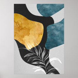 Abstraktes geometrisches Botanisches Wall-Art-Post Poster