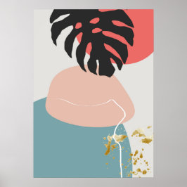 Abstraktes geometrisches Botanisches Wall-Art-Post Poster
