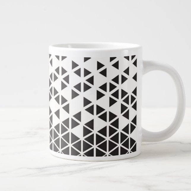 Abstraktes geometrisches Design Jumbo-Tasse (Rechts)
