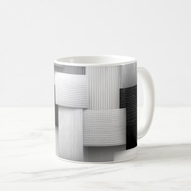 Abstraktes geometrisches Design Kaffeetasse (VorderseiteRechts)