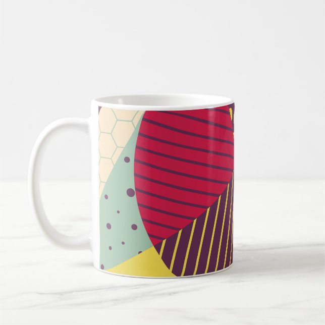Abstraktes geometrisches Design Kaffeetasse (Links)