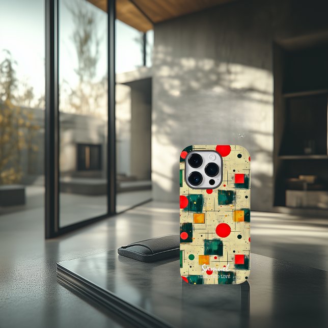 Abstraktes geometrisches Design mit Individuelle N Case-Mate iPhone 14 Pro Hülle (Von Creator hochgeladen)