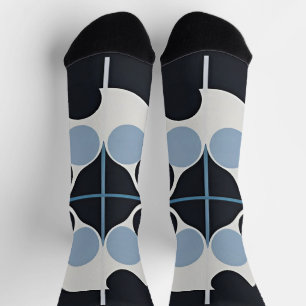 Abstraktes geometrisches Design mit Kreis und Line Socken