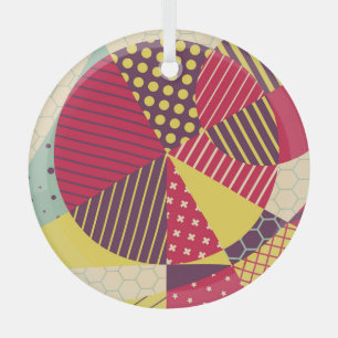 Abstraktes geometrisches Design Ornament Aus Glas