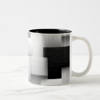 Abstraktes geometrisches Design Zweifarbige Tasse