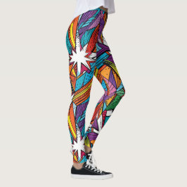 Abstraktes geometrisches Digitalmuster 25 - Leggin Leggings