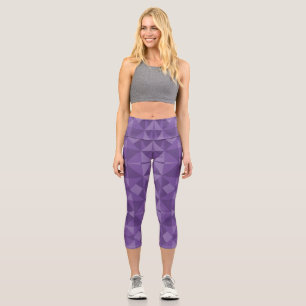 Abstraktes geometrisches Dreieck-Muster Capri Leggings